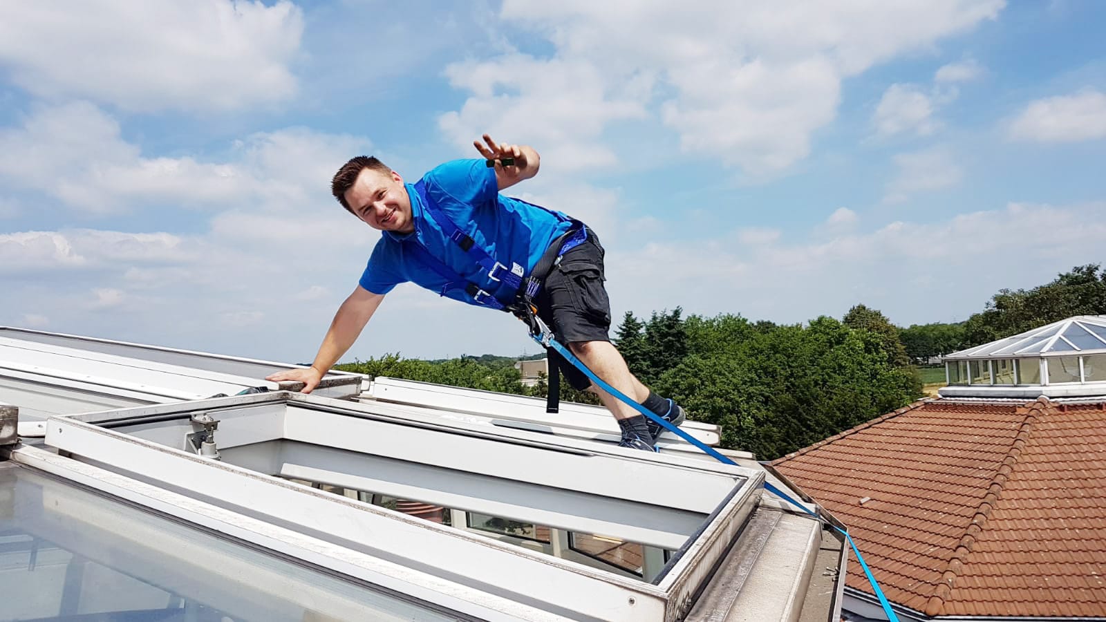 zum Glück schwindelfrei: Monteur Andrzej