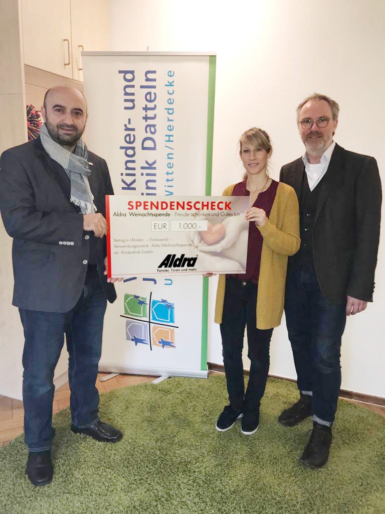 Aldra spendet 1000 Euro gegen Kindesmissbrauch in Datteln